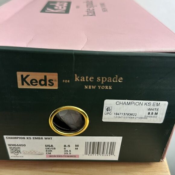 Keds X Kate Spade Champion KS Casual Sneakers- Ember White - Size 8.,5 M- NIB - Picture 2 of 9